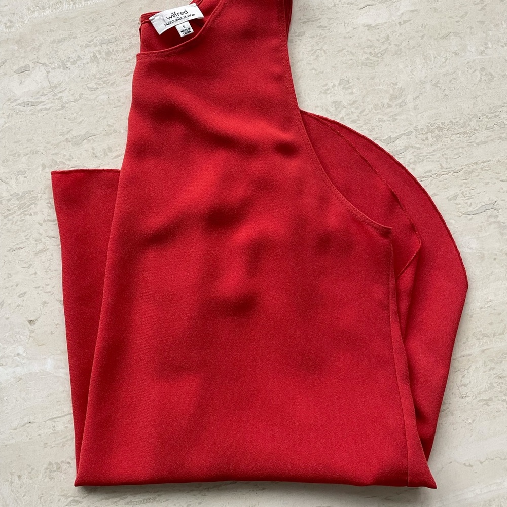 Aritzia Wilfred Orange Sleeveless Blouse